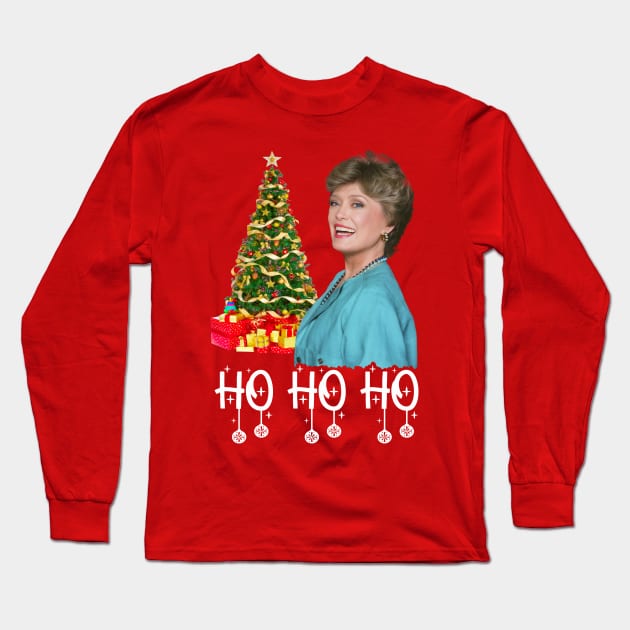 Ho Ho Ho Blanche Devereaux Long Sleeve T-Shirt by darklordpug